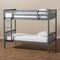 Baxton Studio Jude Grey Finished Wood Twin Size Bunk Bed 157-9631 - alternate 7